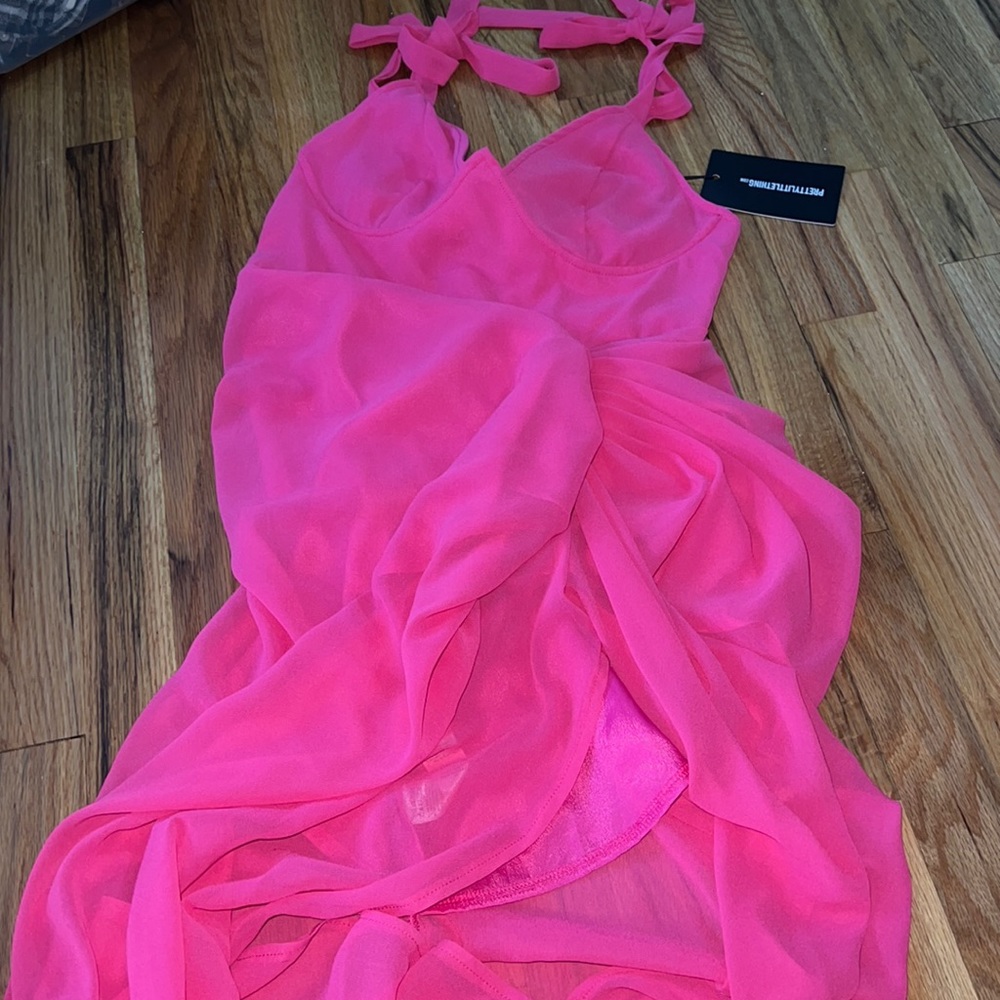 Pretty little thing strap dress pink